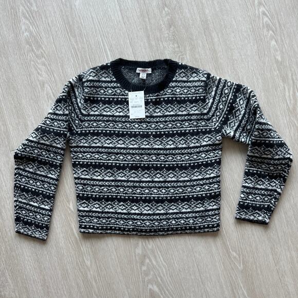 Crewcuts J Crew Girls Fair Isle Cropped Sweater In Supersoft Yarn Small 6-7 Year - Picture 1 of 9